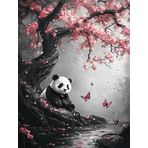 Bimkole DIY 5D Diamond Painting Aksesuarı Panda, Boyama Kiti Tam Yuvarlak Matkap Sayılarla Boyama Boyama Boyama Nakış Kanaviçe Elmas Dekorasyon 40X50 cm gn1658