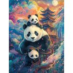 Bimkole DIY 5D Diamond Painting Aksesuarı Panda, Boyama Kiti Tam Yuvarlak Matkap Sayılarla Boyama Boyama Boyama Nakış Kanaviçe Elmas Dekorasyon 40X50 cm gn1764