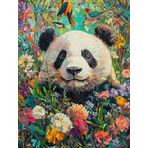 Bimkole DIY 5D Diamond Painting Aksesuarı Panda, Boyama Kiti Tam Yuvarlak Matkap Sayılarla Boyama Boyama Boyama Nakış Kanaviçe Elmas Dekorasyon 40X50 cm gn1817