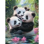 Bimkole DIY 5D Diamond Painting Aksesuarı Panda, Boyama Kiti Tam Yuvarlak Matkap Sayılarla Boyama Boyama Boyama Nakış Kanaviçe Elmas Dekorasyon 40X50 cm gn1882
