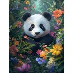 Bimkole DIY 5D Diamond Painting Aksesuarı Panda, Boyama Kiti Tam Yuvarlak Matkap Sayılarla Boyama Boyama Boyama Nakış Kanaviçe Elmas Dekorasyon 40X50 cm gn1901