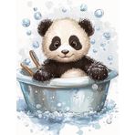 Bimkole DIY 5D Diamond Painting Aksesuarı Panda, Boyama Kiti Tam Yuvarlak Matkap Sayılarla Boyama Boyama Boyama Nakış Kanaviçe Elmas Dekorasyon 40X50 cm gn1925