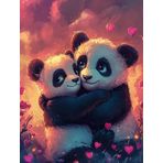 Bimkole DIY 5D Diamond Painting Aksesuarı Panda, Boyama Kiti Tam Yuvarlak Matkap Sayılarla Boyama Boyama Boyama Nakış Kanaviçe Elmas Dekorasyon 40X50 cm gn1974