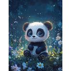 Bimkole DIY 5D Diamond Painting Aksesuarı Panda, Boyama Kiti Tam Yuvarlak Matkap Sayılarla Boyama Boyama Boyama Nakış Kanaviçe Elmas Dekorasyon 40X50 cm gn1990