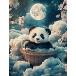 Bimkole DIY 5D Diamond Painting Aksesuarı Panda, Boyama Kiti Tam Yuvarlak Matkap Sayılarla Boyama Boyama Boyama Nakış Kanaviçe Elmas Dekorasyon 40X50 cm gn2016
