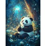 Bimkole DIY 5D Diamond Painting Aksesuarı Panda, Boyama Kiti Tam Yuvarlak Matkap Sayılarla Boyama Boyama Boyama Nakış Kanaviçe Elmas Dekorasyon 40X50 cm gn2044