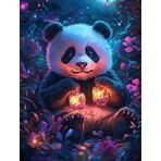 Bimkole DIY 5D Diamond Painting Aksesuarı Panda, Boyama Kiti Tam Yuvarlak Matkap Sayılarla Boyama Boyama Boyama Nakış Kanaviçe Elmas Dekorasyon 40X50 cm gn2065