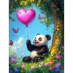 Bimkole DIY 5D Diamond Painting Aksesuarı Panda, Boyama Kiti Tam Yuvarlak Matkap Sayılarla Boyama Boyama Boyama Nakış Kanaviçe Elmas Dekorasyon 40X50 cm gn2083