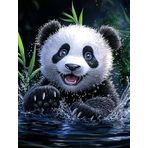 Bimkole DIY 5D Diamond Painting Aksesuarı Panda, Boyama Kiti Tam Yuvarlak Matkap Sayılarla Boyama Boyama Boyama Nakış Kanaviçe Elmas Dekorasyon 40X50 cm gn2111