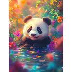 Bimkole DIY 5D Diamond Painting Aksesuarı Panda, Boyama Kiti Tam Yuvarlak Matkap Sayılarla Boyama Boyama Boyama Nakış Kanaviçe Elmas Dekorasyon 40X50 cm gn2148