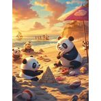 Bimkole DIY 5D Diamond Painting Aksesuarı Panda, Boyama Kiti Tam Yuvarlak Matkap Sayılarla Boyama Boyama Boyama Nakış Kanaviçe Elmas Dekorasyon 40X50 cm gn2217