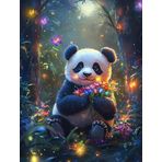Bimkole DIY 5D Diamond Painting Aksesuarı Panda, Boyama Kiti Tam Yuvarlak Matkap Sayılarla Boyama Boyama Boyama Nakış Kanaviçe Elmas Dekorasyon 40X50 cm gn2238