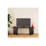 Bimossa B0050 Beca Tv Ünitesi 100 cm Siyah Tv Sehpası Televizyon Ünitesi, Minimalist, Modern, 45 inç Tv