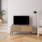 Bimossa B0060 120 cm Alya TV Sehpası Metal Ayaklı Modern Tasarım Depolamalı 50'' TV Uyumlu