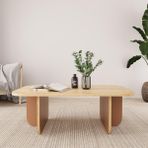 Bimossa Beca Orta Sehpa Modern Tasarım Tarçın Renk 100 cm Meşe Üst Yüzey ile