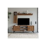 Bimossa G3520 Karla TV Ünitesi Raflı ve Dolaplı Hat 160 cm 2'li Set Şık Modern Tasarım