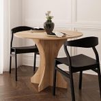 Bimossa Lenis L0210 Yuvarlak Yemek Masası 80 Cm Safir Mutfak Ve Kahvaltı Masası Meşe
