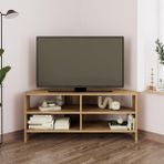 Bimossa Roy B1460 Köşe Tv Sehpası Ünitesi – Ud Ahşap Açık Raflı & Modern