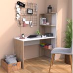 Bimossa T8020 Atlas Kitaplıklı Ceviz-Beyaz Çalışma Masası