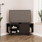 Bimossa TEO B1330 Köşe TV Ünitesi TV Sehpası – Siyah | Modern Kapaklı 48 inç