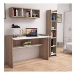 Bimossa U6020 Mihrimah Kitaplık Ve Raflı Çalışma Masası Ceviz