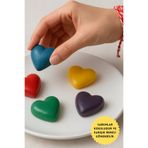 Bimotif 10 adet Karışık Renkli Minik Kalp Sabun, 2,5 cm (Dekoratif Kokulu Sabun)
