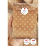 Bimotif 100lü Hediye Paketi Seti, Puantiyeli Kese Kağıdı (11x20 cm ) ve 105 adet Sticker