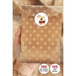 Bimotif 100lü İyi Tatiller, Yaz Tatili Hediye Paketi (Puantiyeli Kese Kağıdı (11x20cm) 105 adet 4cm Sticker)