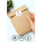 Bimotif 100lü Orta Boy Hediye Paketi, 11x20 cm Kraft, Hediyelik Kağıt Poşet, Ambalaj Paketi