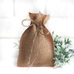 Bimotif 10x15 cm 10 Adet Jüt İpli Overloklu Jüt Kese