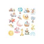 Bimotif 18 adet karışık priz ve duvar sticker seti, 10x15 cm