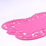 Bimotif 2 Adet Pembe Keçe Flower 27x44 cm Amerikan Servis