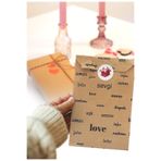 Bimotif 21 parça sevgililer günü hediye paket seti (20 adet 11x20 cm kese kağıdı ve 1 sayfa sticker) Tek Ebat