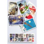 Bimotif 24lü Simli Karışık Yılbaşı Kartpostal Seti