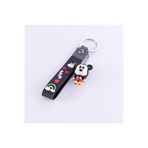 Bimotif 3 Boyutlu Mini Silikon Anahtarlık, Mickey Mouse, Siyah