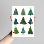 Bimotif 5 x 5.5 cm Yılbaşı Çam Ağacı 2 Sayfa Sticker