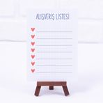 Bimotif Alışveriş Listesi Kareli 12x17 cm 2 Adet Not Kartı