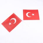 Bimotif Büyük Boy Ay Yıldız 20x30 cm 10 Adet Çıtalı Bayrak