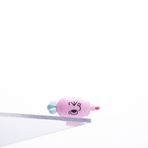 Bimotif Emoji Desenli Mini Havuç, Fosforlu Kalem, Pembe / 1 Adet