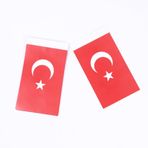 Bimotif İpli Bayrak 40li Mini Boy Ay Yıldız, 8x13 Cm / 1 Adet