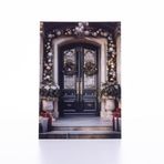 Bimotif Kartpostal, Yılbaşı, Beyaz Süslü Kapı, 12x17 Cm / 6 Adet