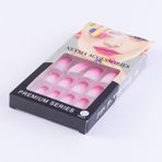 Bimotif Takma Tırnak, 12li Degrade Premium Set, Kırmızı