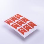 Bimotif Türk Bayrağı Flama Temalı Sticker, A5 / 2 Adet