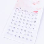 Bimotif Vintage Kalp Şekilli Kristal Yüz Ve Vücut Stickerı / Yapışkanlı Makyaj Taşı, 1 Mm / 112 Adet