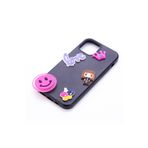 Bimotif Yapışkanlı Telefon Kılıfı Arkası Süsü, Pembe Smile Karışık