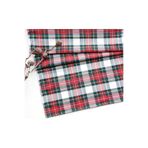 Bimotif Yılbaşı yeşil beyaz ekose runner 45x145 cm Karışık Tek Ebat