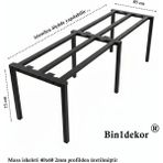 BIN1DEKOR Ağaç Masalarınız Için Metal Salon Yemek Masa Ayağı (Masif ve Ceviz Masalar) Toplantı Çalışma Masası