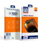 Binano 2,5D Privacy Super Glass Iphone 14 Pro Ekran Koruyucu Siyah