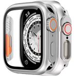 Binano Apple Watch 44mm Ultra Dönüştürücü Kasa ve Ekran Koruyucu Gümüş