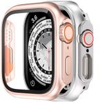 Binano Apple Watch 44mm Ultra Dönüştürücü Kasa ve Ekran Koruyucu Roze Altın